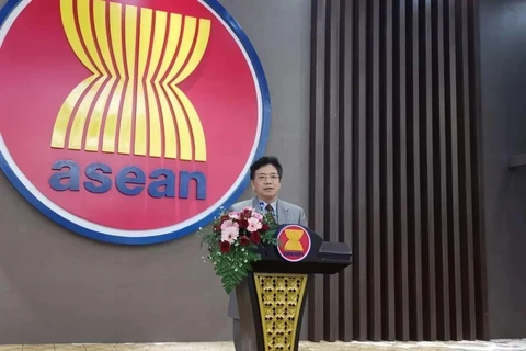 Đại sứ - Trưởng Phái đoàn Đại diện Trung Quốc tại ASEAN Đặng Tích Quân. (Ảnh: TTXVN phát)