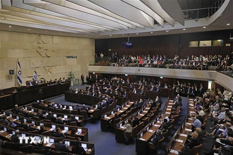 Một phiên họp của Quốc hội Israel ở Jerusalem. (Ảnh: AFP/TTXVN)