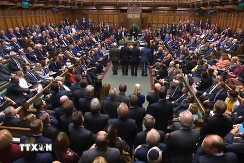 Toàn cảnh phiên họp Hạ viện Anh tại thủ đô London ngày 22/10/2019. (Ảnh: AFP/ TTXVN)