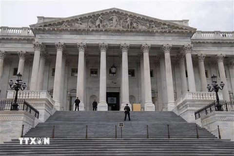 Tòa nhà Quốc hội Mỹ ở Washington, DC ngày 23/4/2020. (Ảnh: AFP/TTXVN)