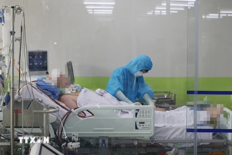 Bệnh nhân 91 (43 tuổi, phi công người Anh) đang được điều trị tích cực tại Bệnh viện Chợ Rẫy Thành phố Hồ Chí Minh. (Ảnh: TTXVN phát)