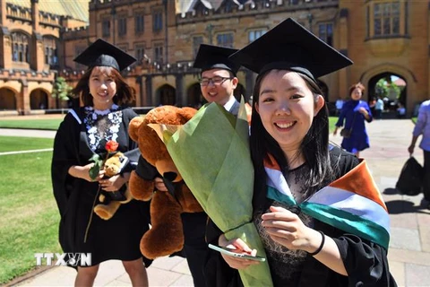 Sinh viên nước ngoài tại trường đại học Sydney, Australia. (Ảnh: AFP/ TTXVN)