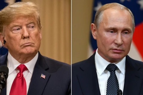 Tổng thống Mỹ Donald Trump và người người đồng cấp Nga Vladimir Putin. (Nguồn: CNN)