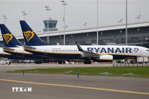 Máy bay của hãng Ryanair tại sân bay Brussels, Bỉ. (Ảnh: AFP/TTXVN)