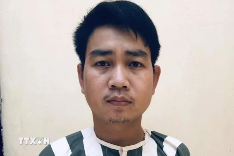 Đối tượng Trịnh Văn Trình bị bắt giữ. (Ảnh: Quang Thái/TTXVN)