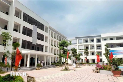 Trường THPT Nguyễn Thị Giang, Vĩnh Phúc. (Ảnh: Hoàng Hùng/TTXVN)