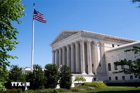 Tòa án tối cao Mỹ tại Washington, DC, ngày 4/5/2020. (Ảnh: AFP/ TTXVN)