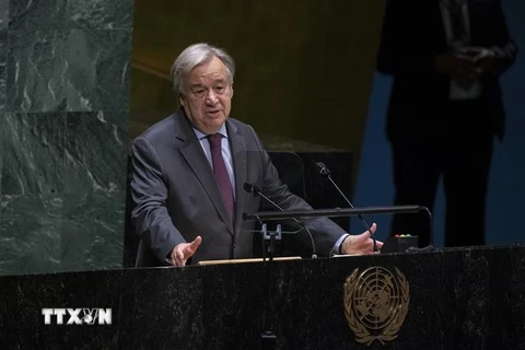 Tổng Thư ký Liên hợp quốc Antonio Guterres. (Ảnh: Hữu Thanh/TTXVN)