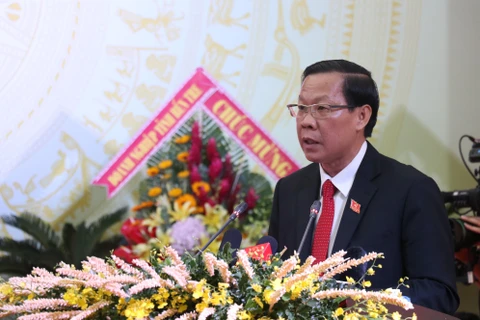Ông Phan Văn Mãi, Ủy viên Trung ương Đảng, Bí thư Tỉnh ủy Bến Tre nhiệm kỳ 2020-2025. (Ảnh: Huỳnh Phúc Hậu/TTXVN)