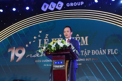 Chủ tịch FLC phát biểu tại sự kiện. (Nguồn: Vietnam+)
