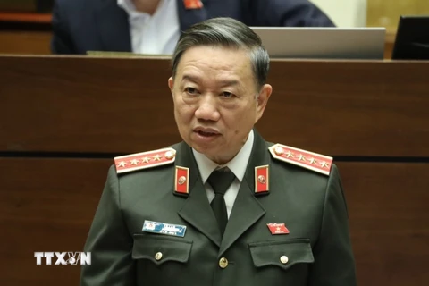 Đại tướng Tô Lâm, Bộ trưởng Bộ Công an. (Ảnh: Văn Điệp/TTXVN)