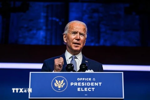Ông Joe Biden phát biểu tại một sự kiện ở Wilmington, bang Delaware, Mỹ ngày 24/11/2020. (Ảnh: AFP/TTXVN)