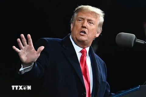 Tổng thống Mỹ Donald Trump phát biểu tại một sự kiện ở Valdosta, bang Georgia ngày 5/12/2020. (Ảnh: AFP/TTXVN)