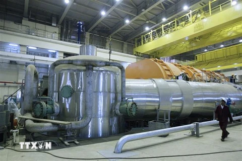 Bên trong một nhà máy điện hạt nhân ở miền Nam Iran. (Ảnh: AFP/TTXVN)