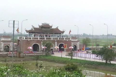 Cổng vào Khu di tích Quốc gia đặc biệt Đền Trần, xã Tiến Đức, Hưng Hà, Thái Bình. (Ảnh: Xuân Tiến/TTXVN)