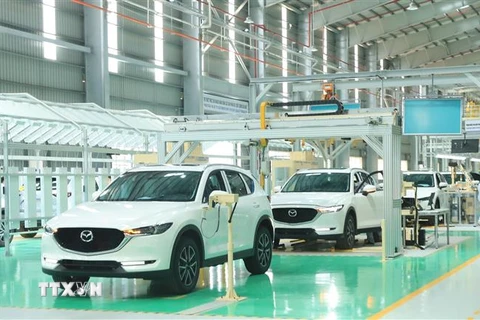 Nhà máy Thaco Mazda của Công ty Cổ phần Ôtô Trường Hải (Thaco). (Ảnh: Thống Nhất/TTXVN)