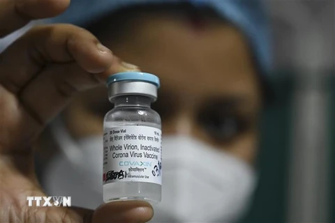 Vắcxin Covaxin phòng COVID-19 do công ty dược Bharat Biotech phát triển, tại bệnh viện ở Kolkata, Ấn Độ, ngày 3/2/2021. (Ảnh: AFP/ TTXVN)