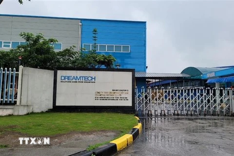 Công ty TNHH Dreamtech Việt Nam - nơi xảy ra vụ cháy khiến 3 công nhân tử vong. (Ảnh: Thái Hùng/TTXVN)