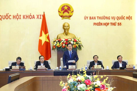 Chủ tịch Quốc hội Vương Đình Huệ phát biểu kết luận nội dung Phiên họp. (Ảnh: Doãn Tấn/TTXVN)