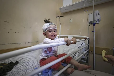 Đám tang đẫm nước mắt của các em nhỏ thiệt mạng tại Gaza