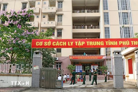 Khu cách ly tại Trung tâm giáo dục quốc phòng và an ninh - Trường Đại học Hùng Vương sẵn sàng cho ngày bầu cử. (Ảnh: Trung Kiên/TTXVN)