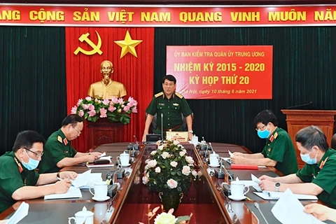 Đại tướng Lương Cường chủ trì kỳ họp lần thứ 20, Ủy ban Kiểm tra Quân ủy Trung ương nhiệm kỳ 2015-2020. (Nguồn: baochinhphu.vn)