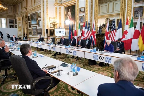 Toàn cảnh Hội nghị Bộ trưởng Tài chính G7 tại London, Anh, ngày 4/6/2021. (Ảnh: AFP/ TTXVN)