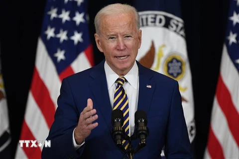 Tổng thống Mỹ Joe Biden phát biểu tại Washington, DC ngày 4/2/2021. (Ảnh: AFP/TTXVN)
