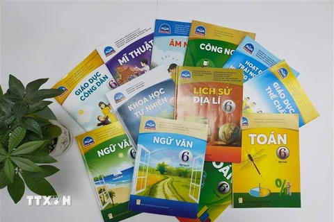 Bộ sách "Chân trời sáng tạo" lớp 6 của NXB Giáo dục Việt Nam. (Ảnh minh họa: TTXVN phát)