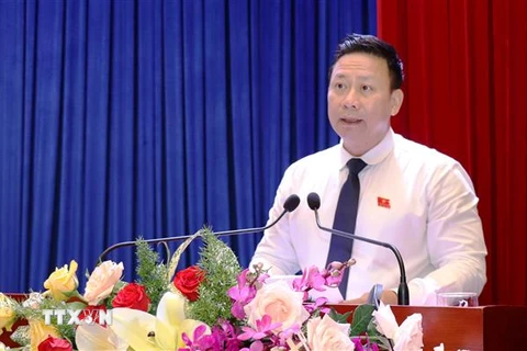 Ông Nguyễn Thanh Ngọc, Chủ tịch UBND tỉnh Tây Ninh nhiện kỳ 2021-2026. (Ảnh: Lê Đức Hoảnh/TTXVN)