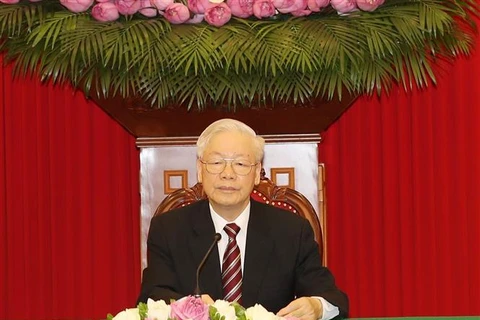 Tổng bí thư Nguyễn Phú Trọng. (Ảnh: Trí Dũng/TTXVN)