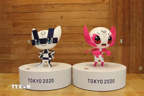 Các linh vật của Olympic Tokyo 2020. (Ảnh: Đào Thanh Tùng/ TTXVN)