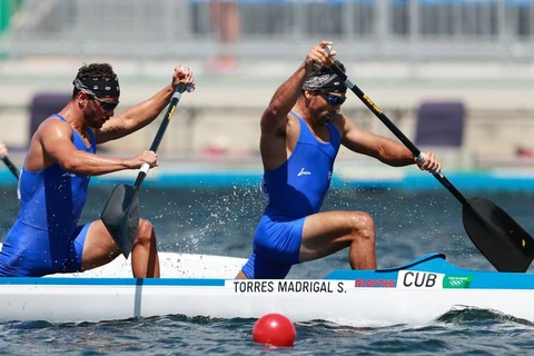 Cặp vận động viên Cuba Serguey Torres Madrigal và Fernando Dayan Jorge Enriquez. (Nguồn: Reuters)
