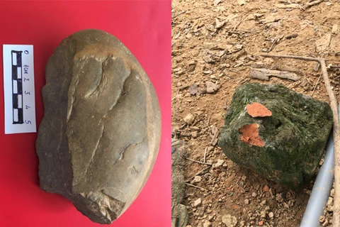 Hiện vật phát hiện tại thôn Ngòi Sen. (Nguồn: baoyenbai.com.vn)