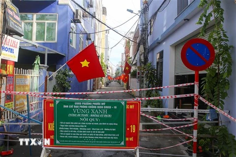 Các vùng xanh của thành phố Đà Nẵng trong thời gian giãn cách xã hội theo nguyên tắc “ai ở đâu thì ở đó” từ ngày 16/8 đến ngày 5/9. (Ảnh: Trần Lê Lâm/TTXVN)