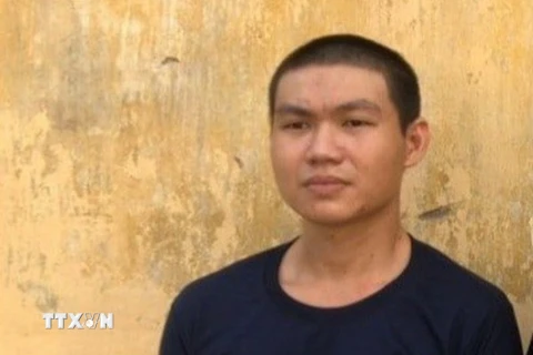 Đối tượng bị truy nã về hành vi đục tường bỏ trốn khỏi nhà tạm giữ, Nguyễn Trần Anh Quốc (sinh năm 1992, thị trấn Phú Túc, huyện Krông Pa) đã bị bắt vào tối 2/9. (Ảnh: TTXVN phát)