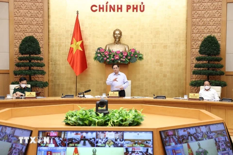 Thủ tướng Phạm Minh Chính kết luận cuộc họp. (Ảnh: Dương Giang/TTXVN)