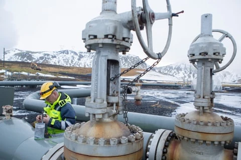 Nhà máy thu khí carbon của Carbfix tại Iceland.(Nguồn: theguardian.com)
