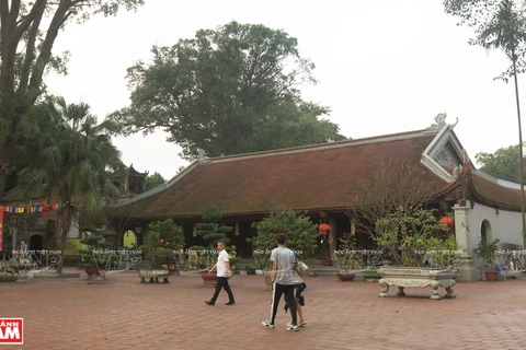 Khuôn viên cụm di tích chùa, đền bà Tấm tại xã Dương Xá, huyện Gia Lâm, Hà Nội. (Nguồn: Báo ảnh Việt Nam)