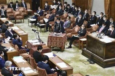 Quang cảnh phiên họp Quốc hội Nhật Bản ở thủ đô Tokyo ngày 18/1/2021. (Ảnh minh họa: AFP/TTXVN)
