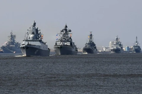 Các tàu chiến của Hải quân Nga. (Ảnh: AFP)