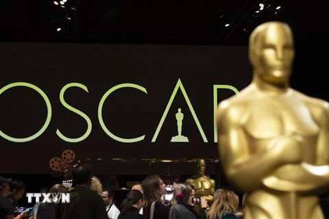 Một tượng vàng Oscar tại lễ trao giải ở Hollywood, bang California, Mỹ ngày 15/2/2019. (Ảnh minh họa: AFP/TTXVN)