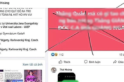 Facebook "Thái Hoàng" đăng tải bài viết có nội dung đe dọa. (Nguồn: Sggp.org.vn)