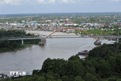 Một góc tỉnh Trung Kalimantan trên đảo Borneo, nơi được chọn để xây dựng thủ đô mới của Indonesia. (Ảnh minh họa: AFP/TTXVN)