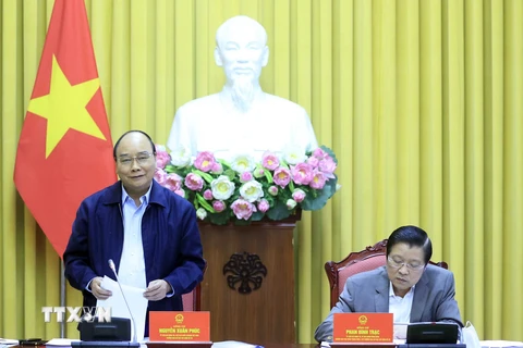 Chủ tịch nước Nguyễn Xuân Phúc phát biểu. (Ảnh: Thống Nhất/TTXVN)