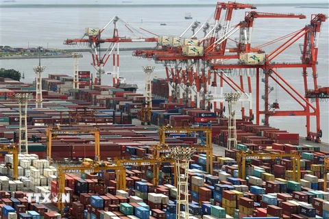 Cảng hàng hóa Tokyo, Nhật Bản. (Ảnh: AFP/TTXVN)