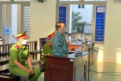 Cao Đức Trung tại phiên tòa. (Nguồn: congan.com.vn)