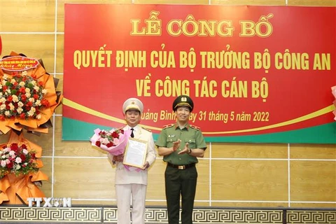 Điều động, bổ nhiệm Đại tá Nguyễn Hữu Hợp làm Giám đốc Công an tỉnh Quảng Bình. (Ảnh: TTXVN phát)