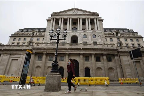 Trụ sở Ngân hàng Trung ương Anh ở thủ đô London. (Ảnh: AFP/TTXVN)