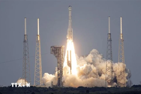 Tên lửa đẩy Atlas V mang theo tàu vũ trụ Starliner được phóng từ Trung tâm vũ trụ Kennedy ở Florida, Mỹ ngày 19/5. (Ảnh: AFP/TTXVN)